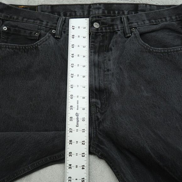 Levi's 505 Jeans Mens Size 40x32 Gray Regular Straight 100% Cotton Denim Fading - Picture 16 of 16
